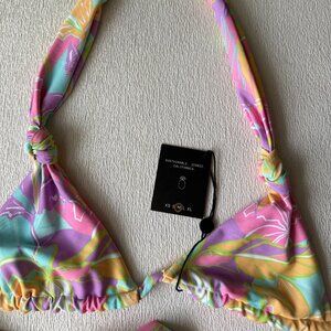 Skatie Darby Bikini Top in Size Medium Palm Springs pattern